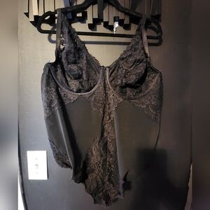 Torrid Curve Black Lace Thong Body Suit Teddy Size 3x